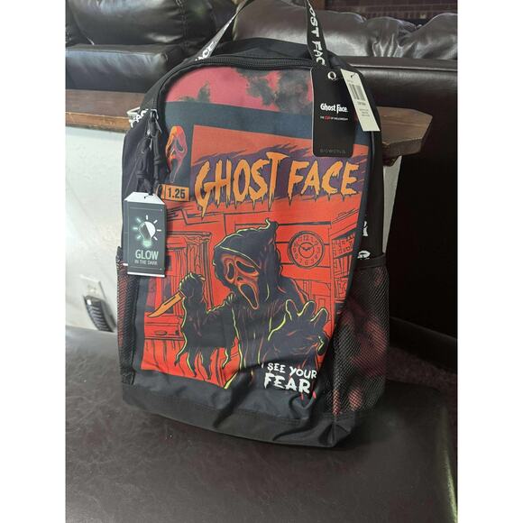 Bioworld Ghost Face Comic Panel Full Size Backpack GLOW in the Dark Halloween - Picture 1 of 5